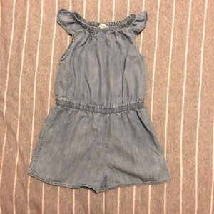 Tucker + Tate Girls Chambray Romper (size 6)